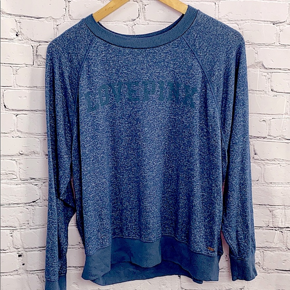 ✨VS PINK Heather Blue Pullover